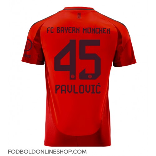 Bayern Munich Aleksandar Pavlovic #45 Hjemmebanetrøje 2024-25 Kortærmet